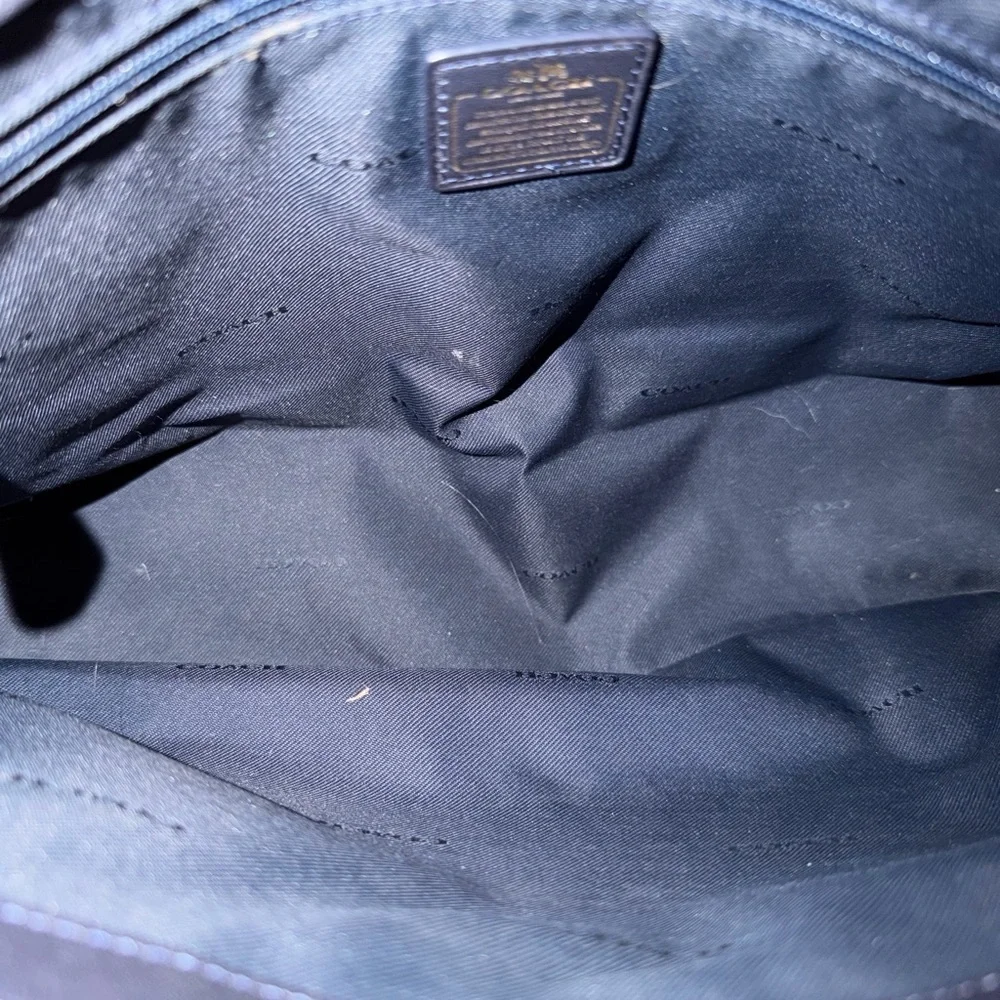 Coach Tan and Olive Leather Tote Bag#36514